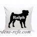 JDS Personalized Gifts Personalized Pug Silhouette Throw Pillow JMSI2438